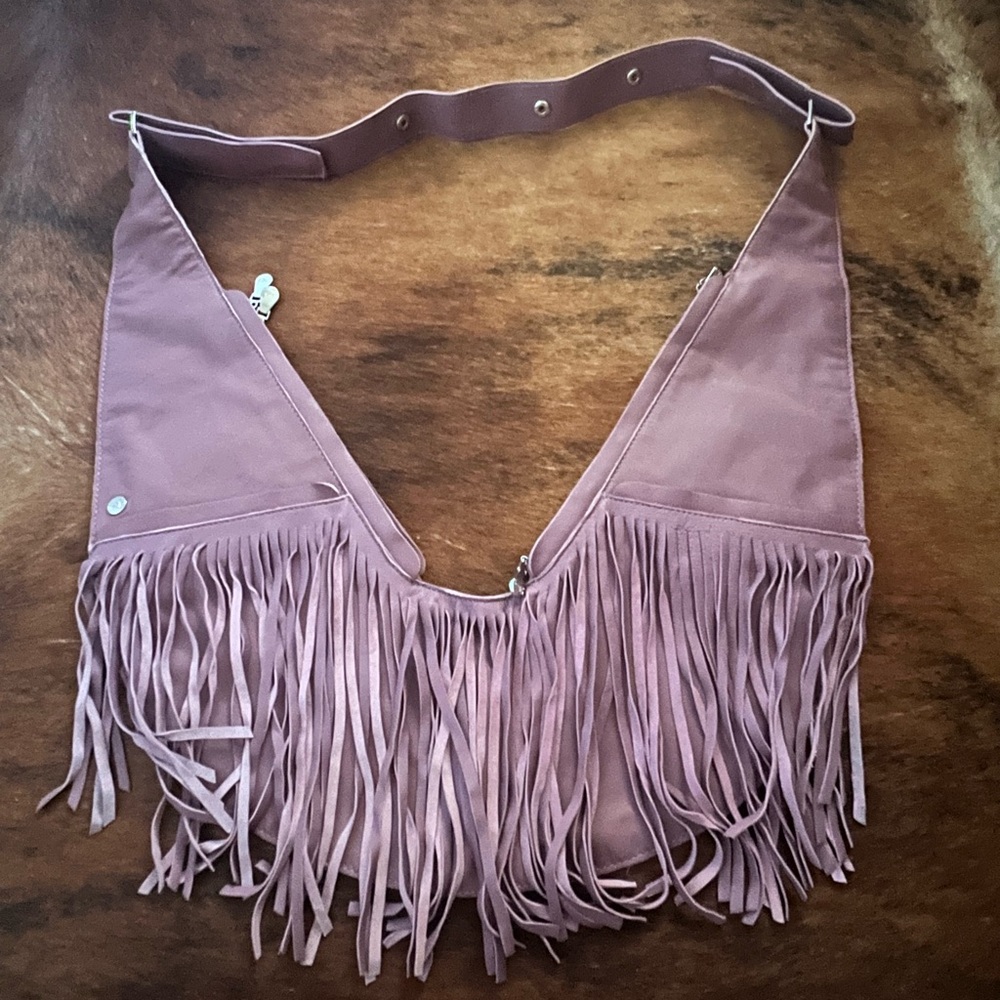 Sash Fringe Purple Bag